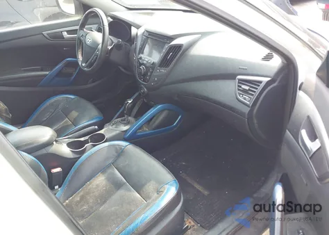 2013 Hyundai Veloster Turbo W/Blue from USA, damaged, VIN KMHTC6AE0DU128864